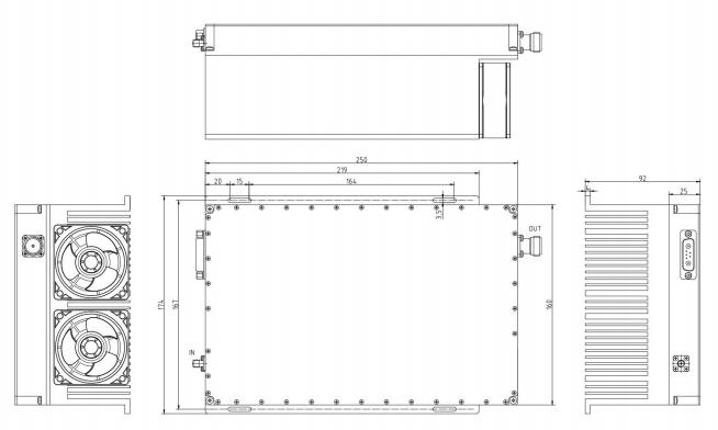 Ultra-Wideband Communication Module Low Noise Figure, High Linearity 500-2700MHz 50dB RF Power Amplifier 1