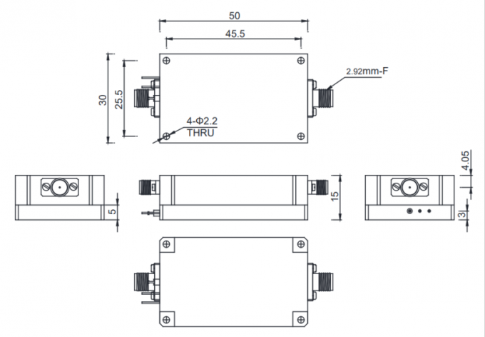 0.1-20 GHz Wideband LNA P1dB 13 dBm RF Power Ultra Low Noise RF Amplifier 0