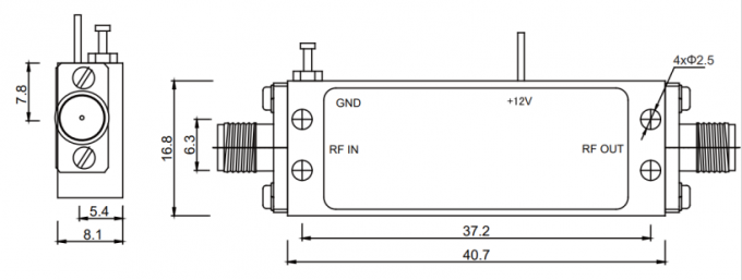 0.5-18 GHz P1dB 10dBm Wide Band Low Noise Amplifier for amplifying signals with low noise 0