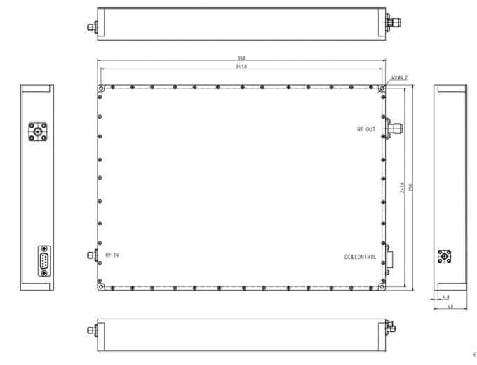 2-6GHz 50W 50Ω Silver S Band Amplifier Module RF Power Amplifier For Scientific Research 1